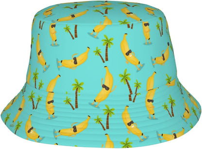 Cool Banana Bucket Hat Summer Beach Travel Sun Hat Packable Fisherman Cap for Men Women