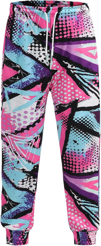 Unisex Funny 3D Print Graphic Sport Jogging Pants Casual Novelty Trousers with Pockets