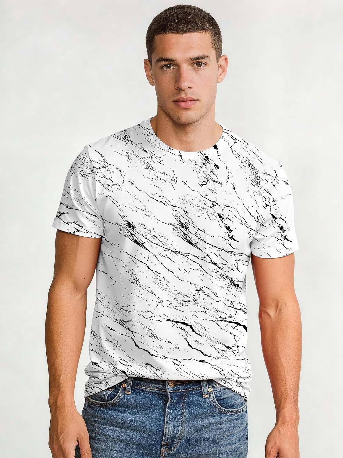 Mens Graphic Tees Short Sleeve Crew Neck Casual Shirts Summer T Shirts Hipster Hiphop Design