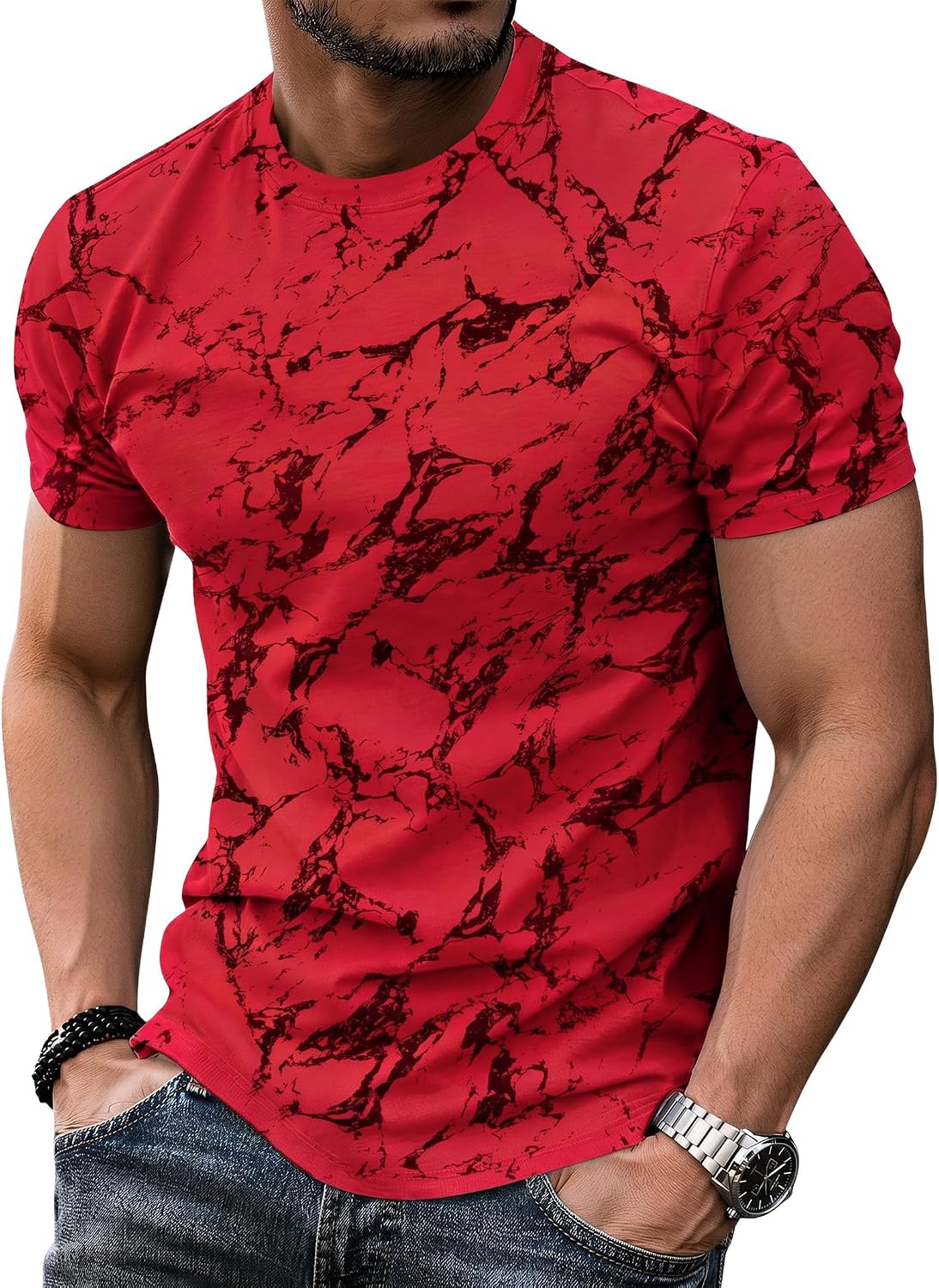 Mens Graphic Tees Short Sleeve Crew Neck Casual Shirts Summer T Shirts Hipster Hiphop Design